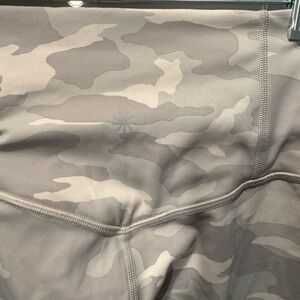 Athleta Gray and Cream Camouflage Leggings